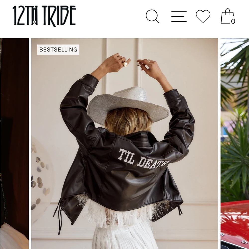 Til’ death black vegan leather jacket